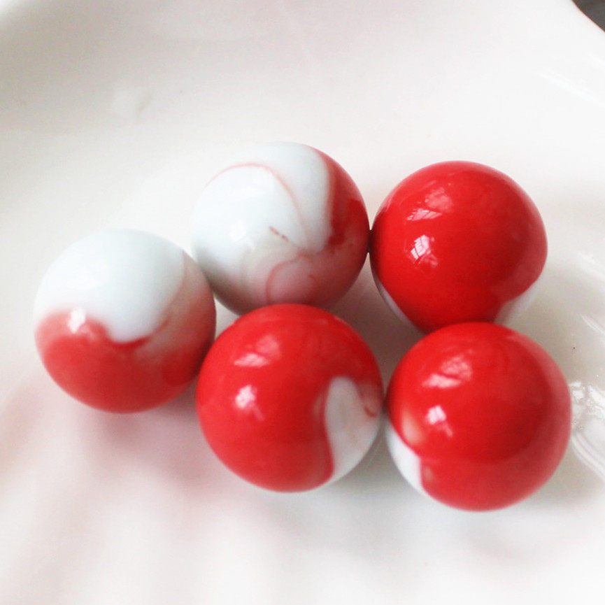 16mm游戏珠弹活动弹珠溜溜怀旧diy白瓷鱼缸水晶珠