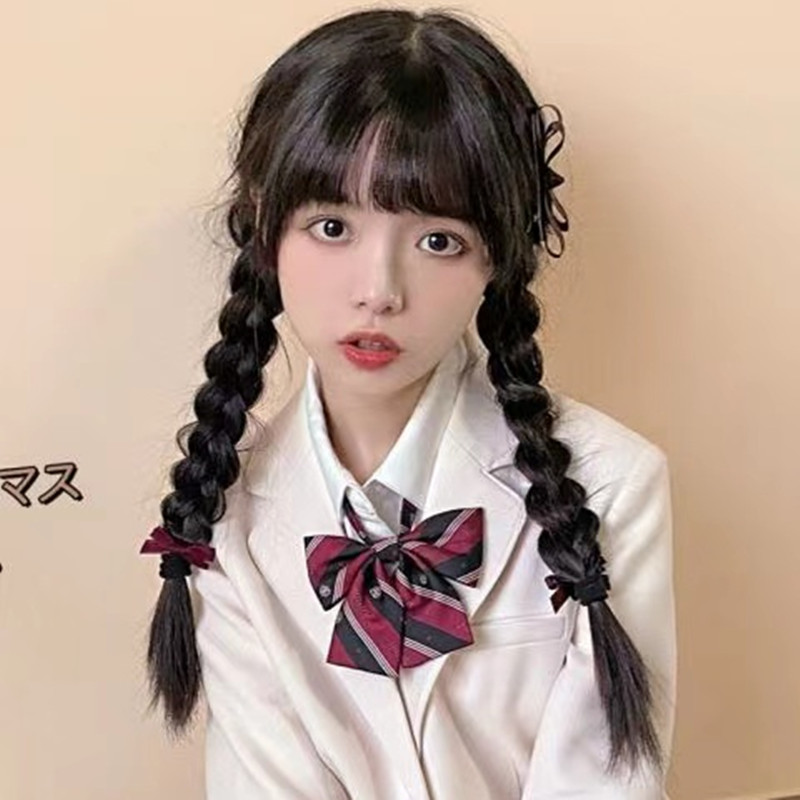 假发逼真头套辫子麻花辫麻花减龄自然马尾双马整顶假发