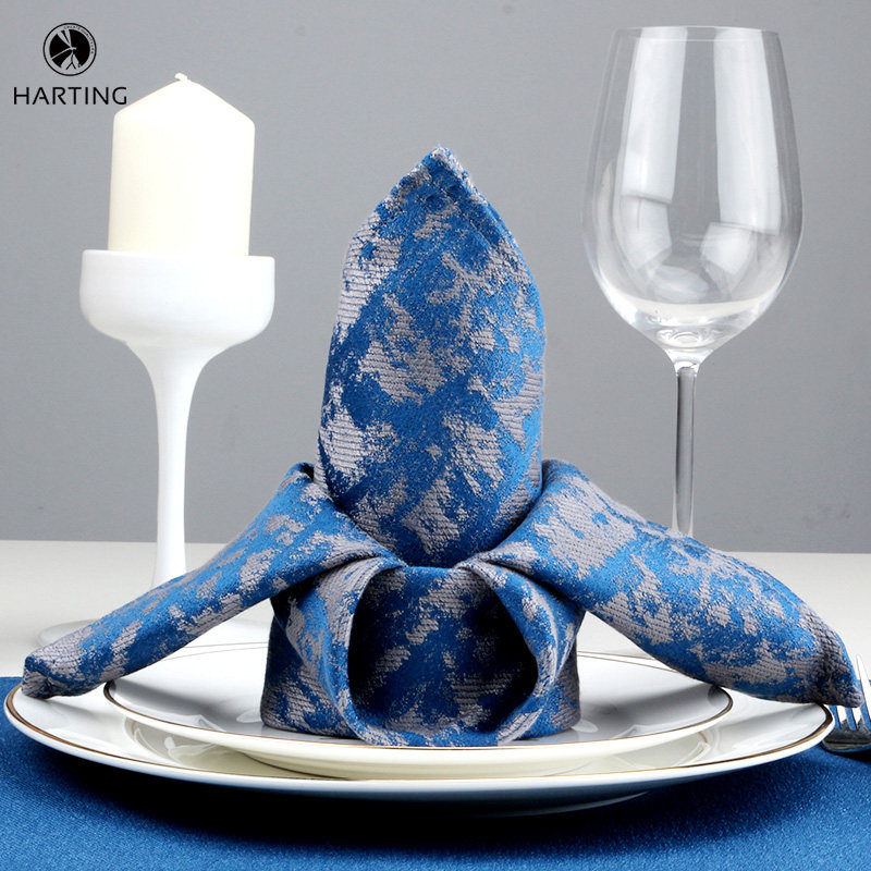 西餐口布擦杯布餐厅酒店折花家用围脖子席巾布欧式餐巾垫布餐扣环