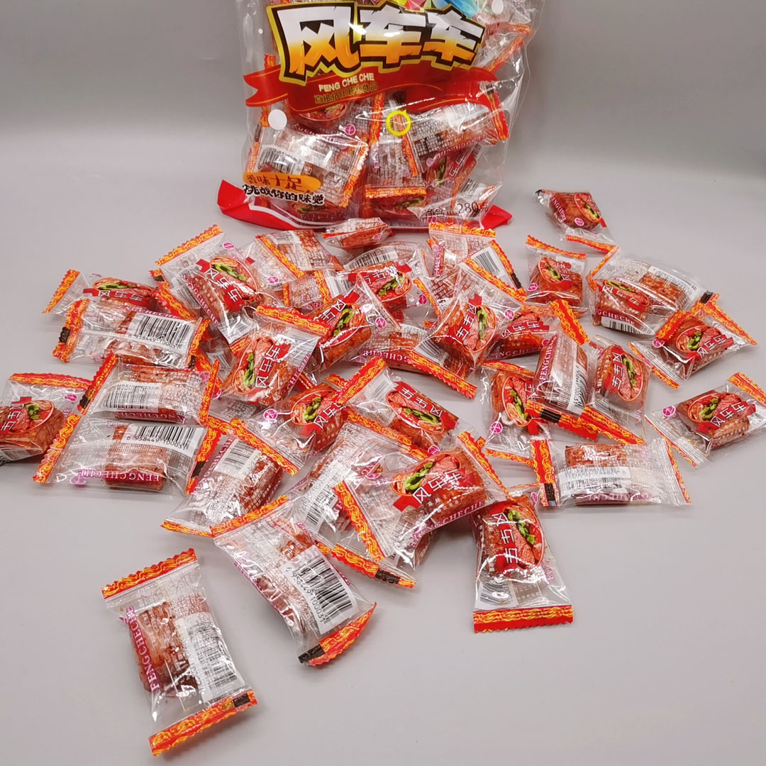 风车车大刀肉辣条儿时麻辣零食品小吃四川香辣味 包邮 小包装 即食