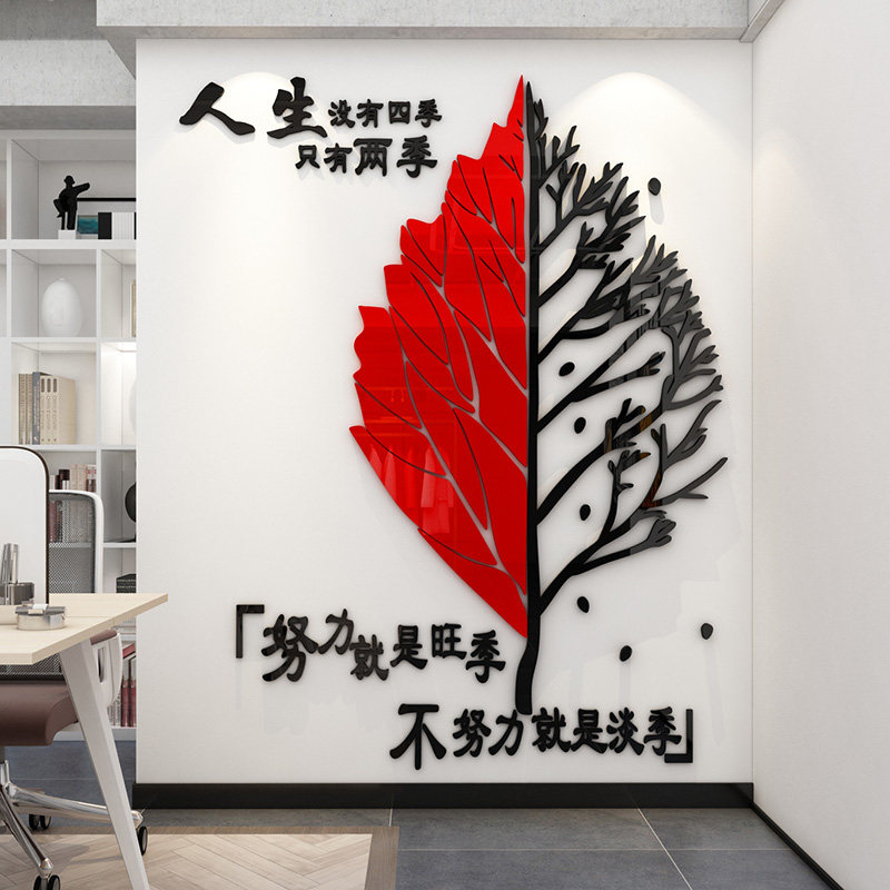 创意文字励志标语贴纸企业文化背景墙办公室墙面装饰墙贴
