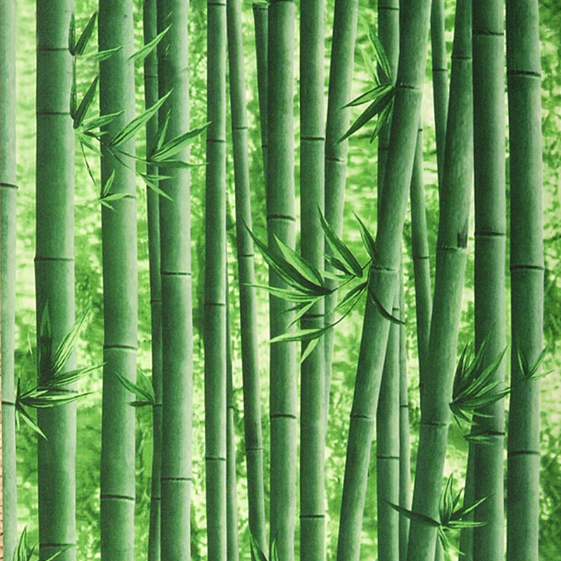 3d竹子中式农家乐玄关墙纸客厅餐厅饭店包厢pvc墙纸