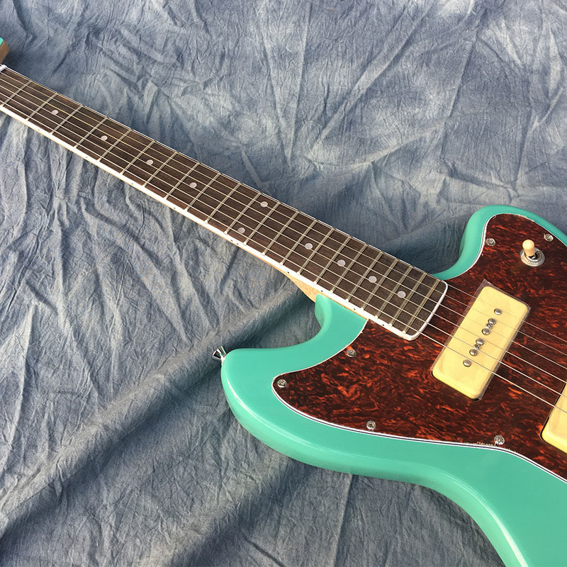 音乐美洲豹jaguar款电吉他鸭蛋绿琴双双拾音器定制吉他电吉他