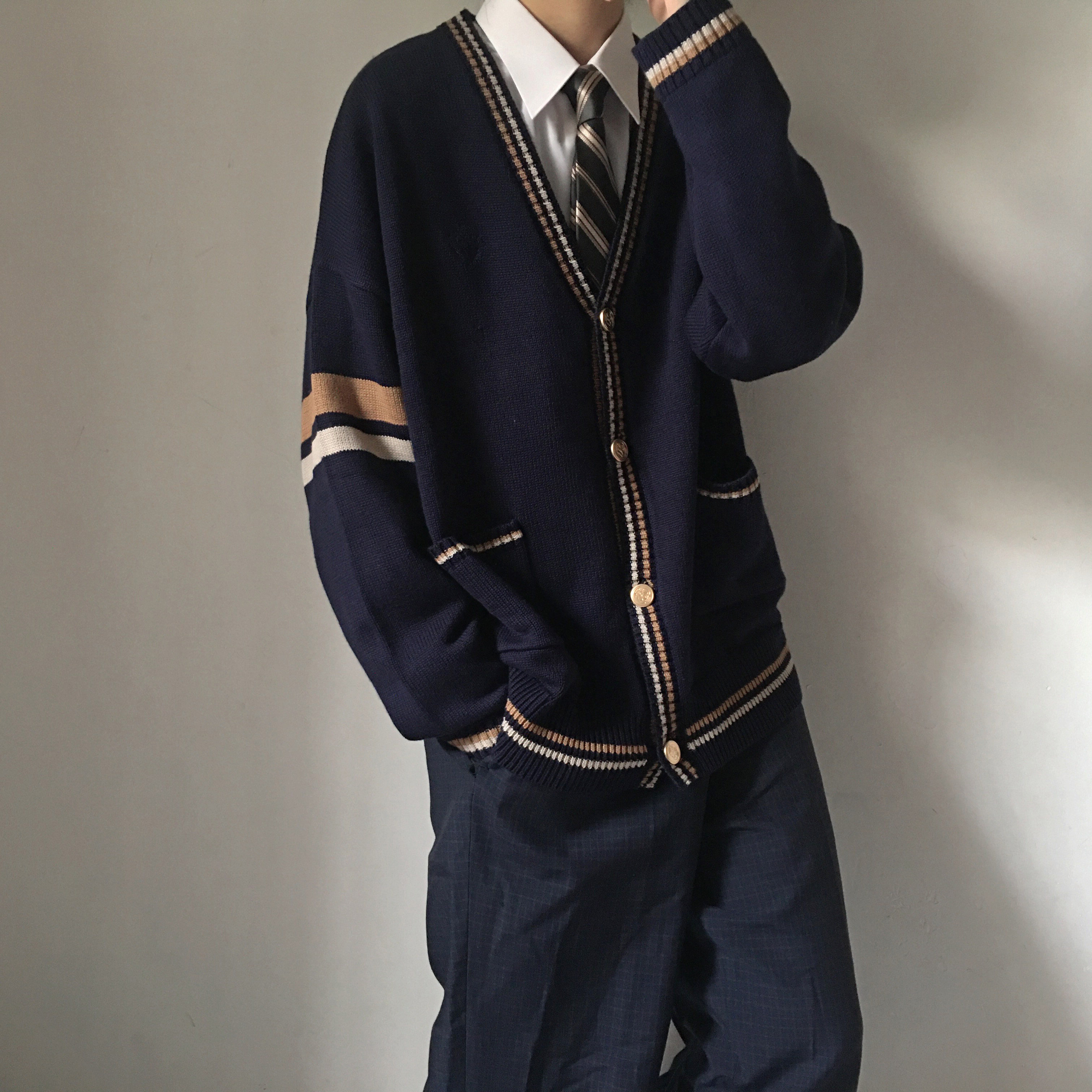 毛衣日系制服学院外套情侣针织衫dk学生jk针织衫