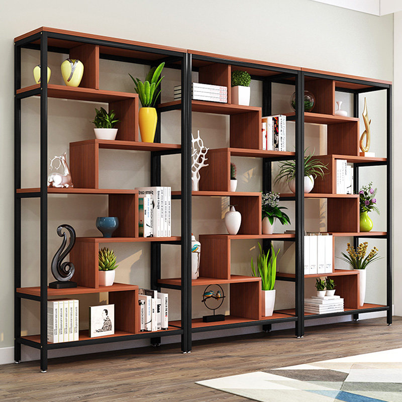 书架家用落地多层简易书柜隔断储物展示架客厅书架