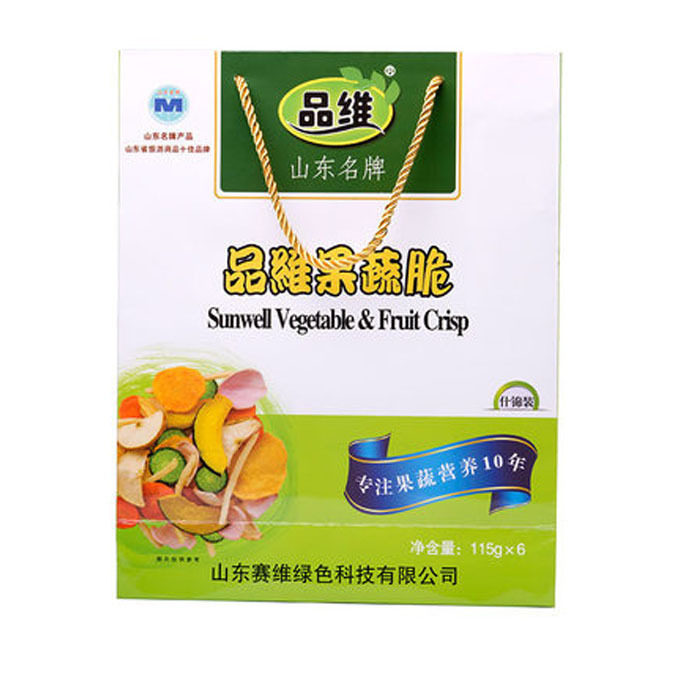 品维果蔬脆山东潍坊特寿光特产综合蔬果干零食115gx6罐礼盒包邮