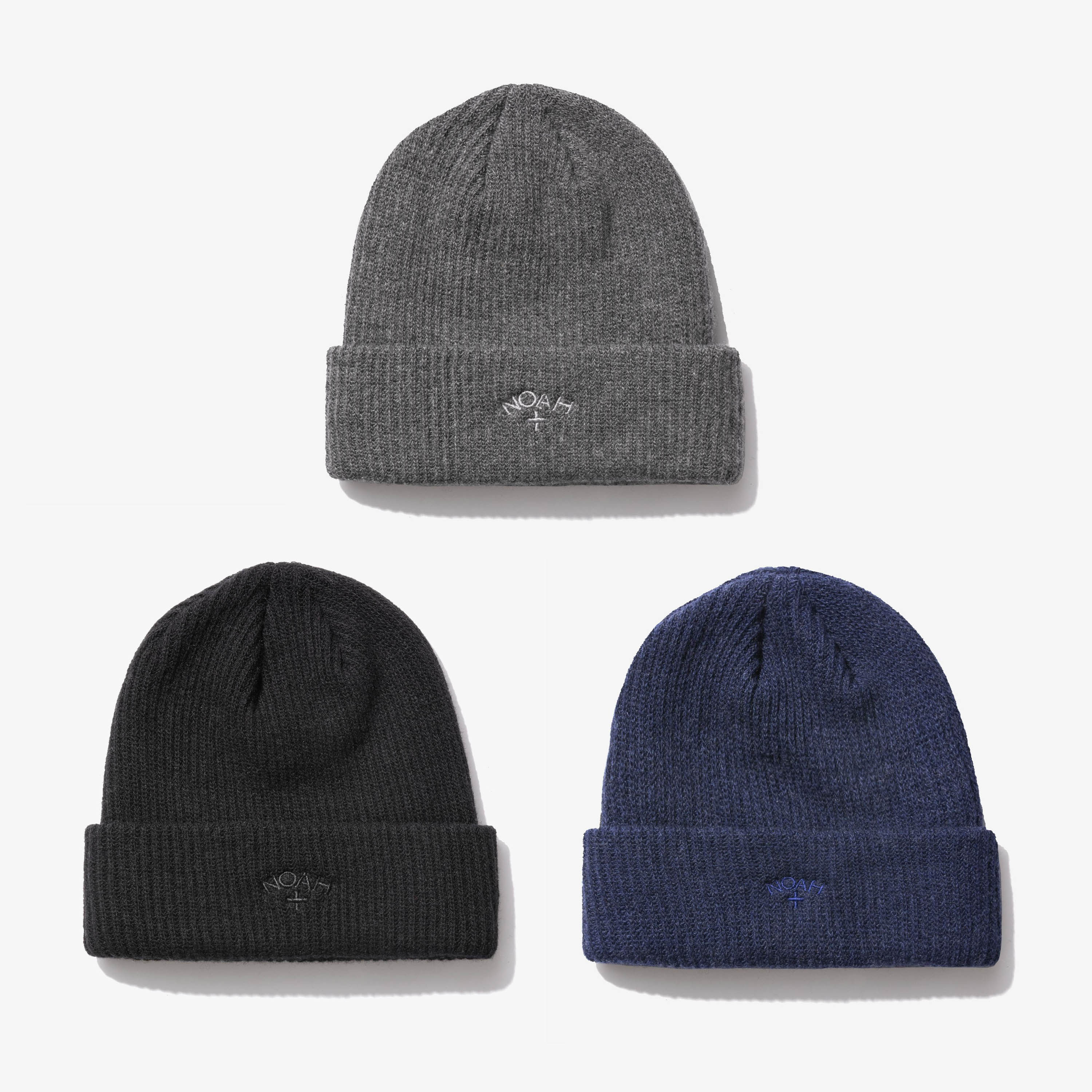 noah十字架刺绣冷帽羊仔毛嘻哈男女百搭保暖情侣帽子