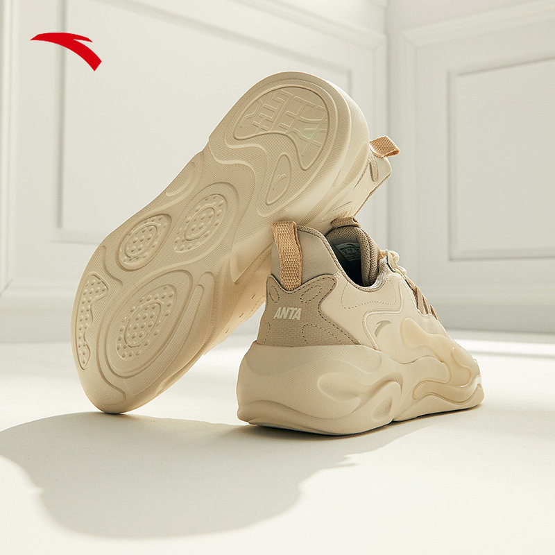 安踏潮拜20男鞋官方正品2022春季新款皮面防水板鞋休闲运动鞋子