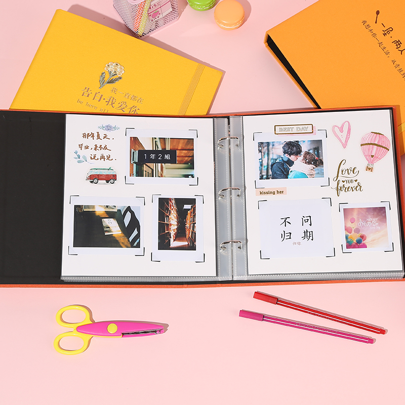 手工可手写diy相册情侣恋爱书记录手册回忆录纪念册本手绘礼物