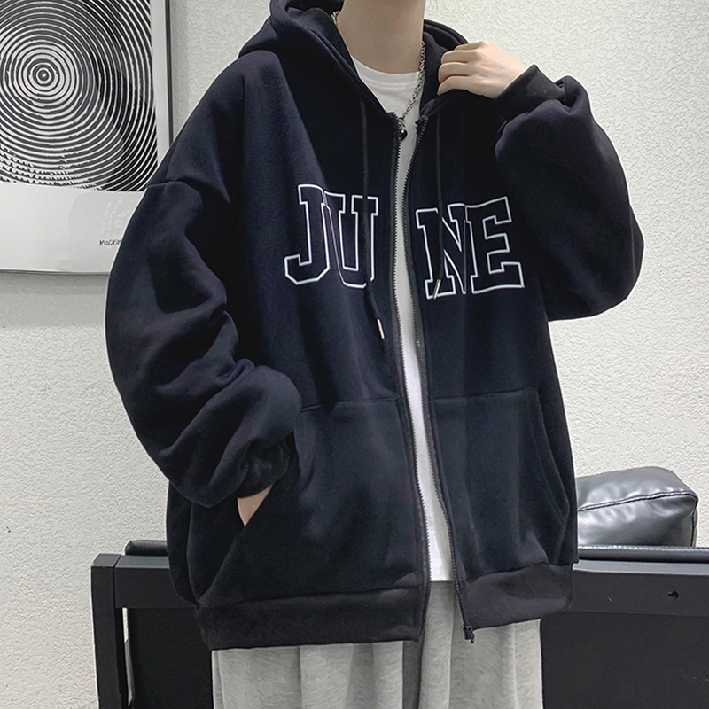 美式开衫卫衣男2022新款春季连帽潮流宽松ins潮牌情侣装春秋外套