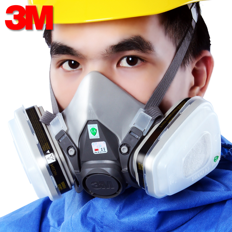 3m6200配6005防毒面具防甲醛毒面罩