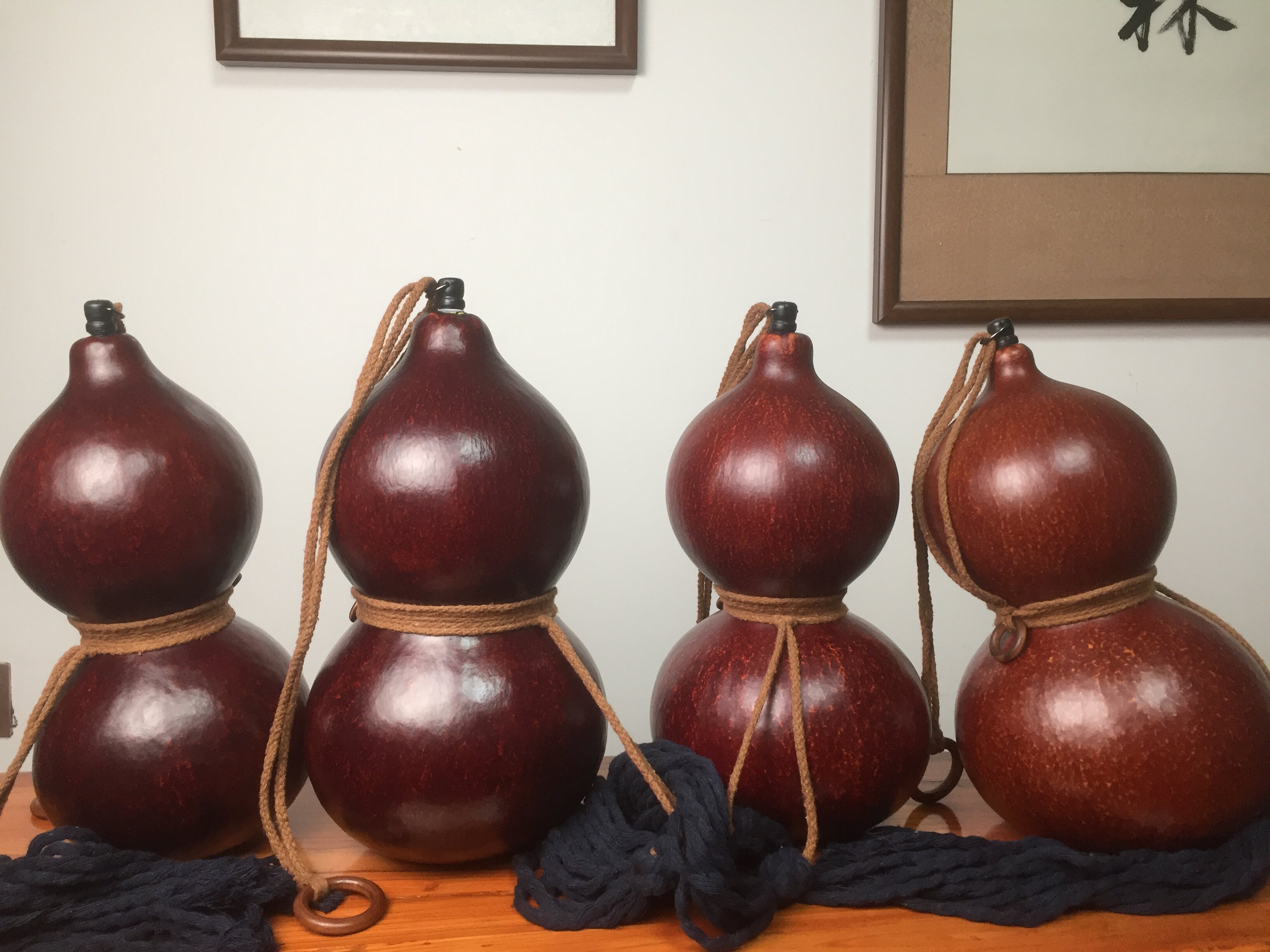 大漆生漆大号葫芦2550cm视频选样酒葫芦防渗蜂蜡装酒摆件