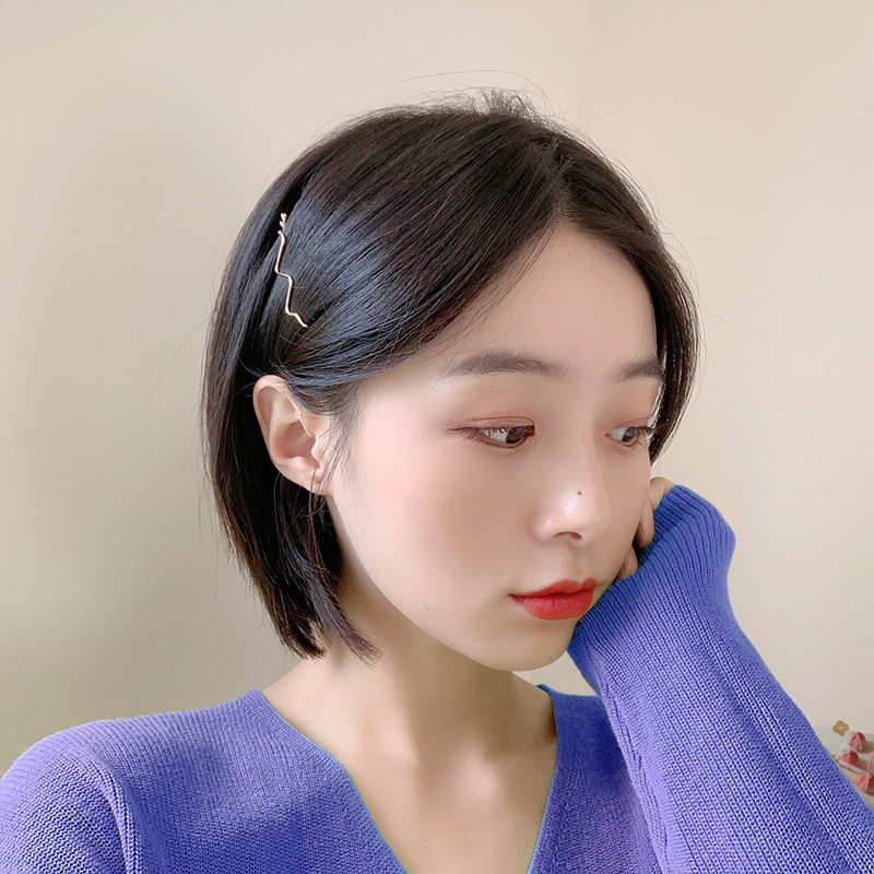 发卡网红2022年新款高级短发金属简约刘海发夹发饰