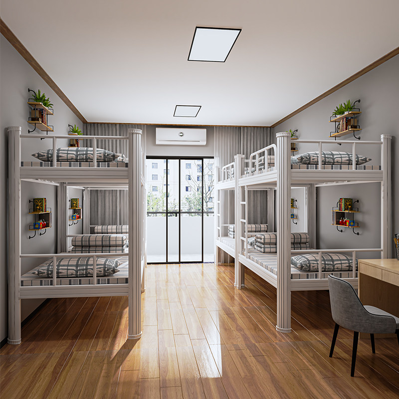 宿舍下铺铁床员工高低学生公寓工地上下双层铁艺