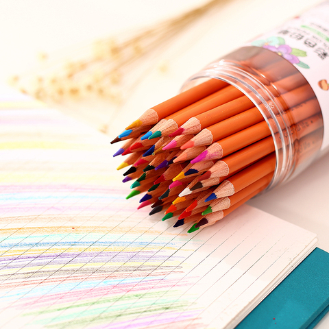 得力彩色铅笔72色手绘12色24色36色48色水溶性填色小学生儿童绘图素描