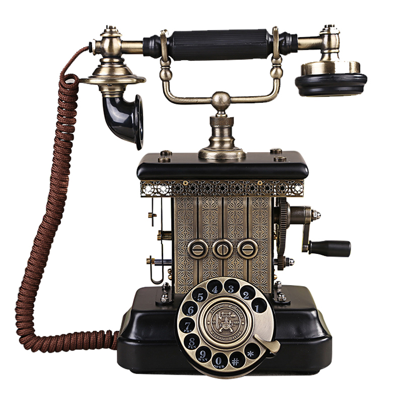 派拉蒙1923仿古电话机旋转拨盘老式固话座机古典宫廷欧式金属电话