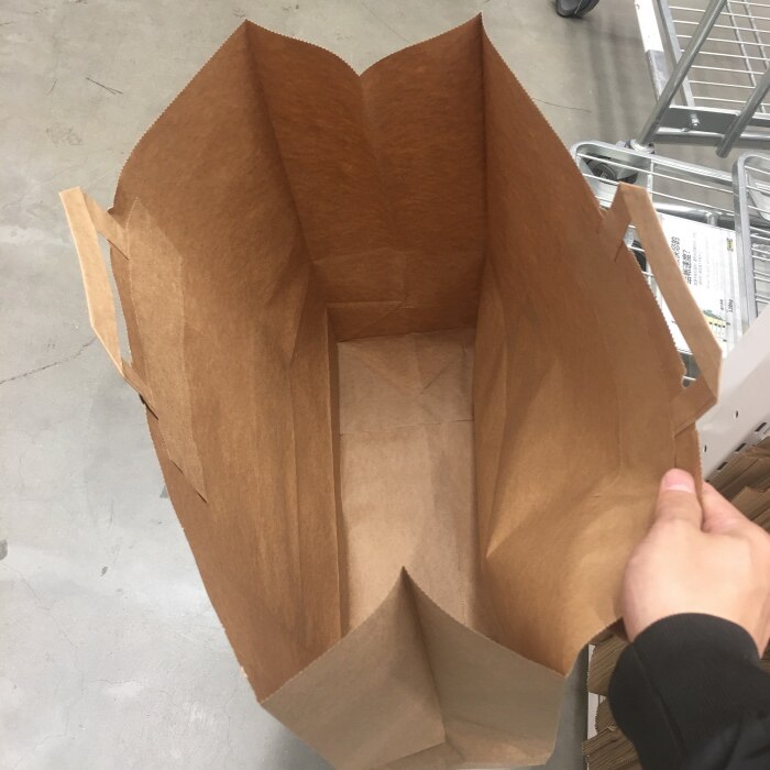 纸袋ikea宜家弗拉塔大的牛皮牛皮纸购物袋环保袋子纸手提袋