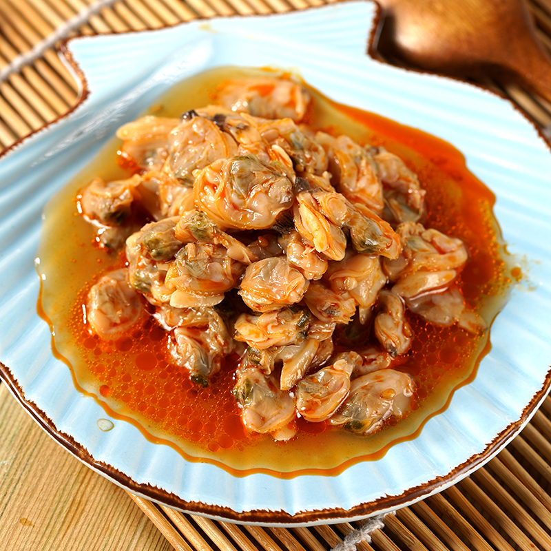 小渔夫网红麻辣蛤蜊肉小海鲜即食捞汁香辣扇贝贝类制品