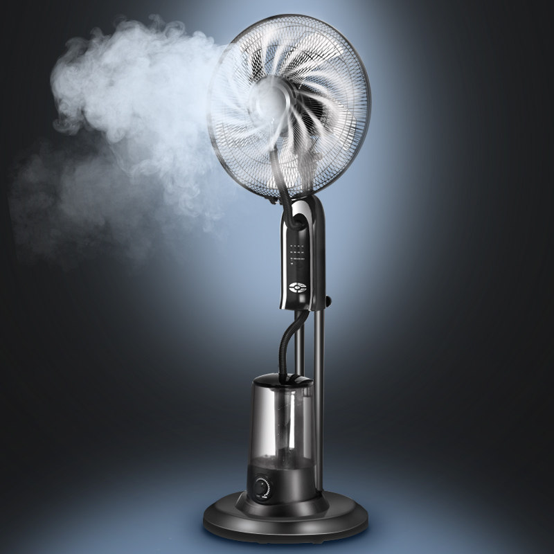 高鼎电风扇喷雾风扇家用水冷加水保湿雾化水雾风扇静音遥控落地扇