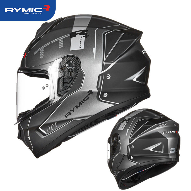 rymicr977摩托车头盔四季冬睿全盔插扣版赛车盔跑摩托车头盔