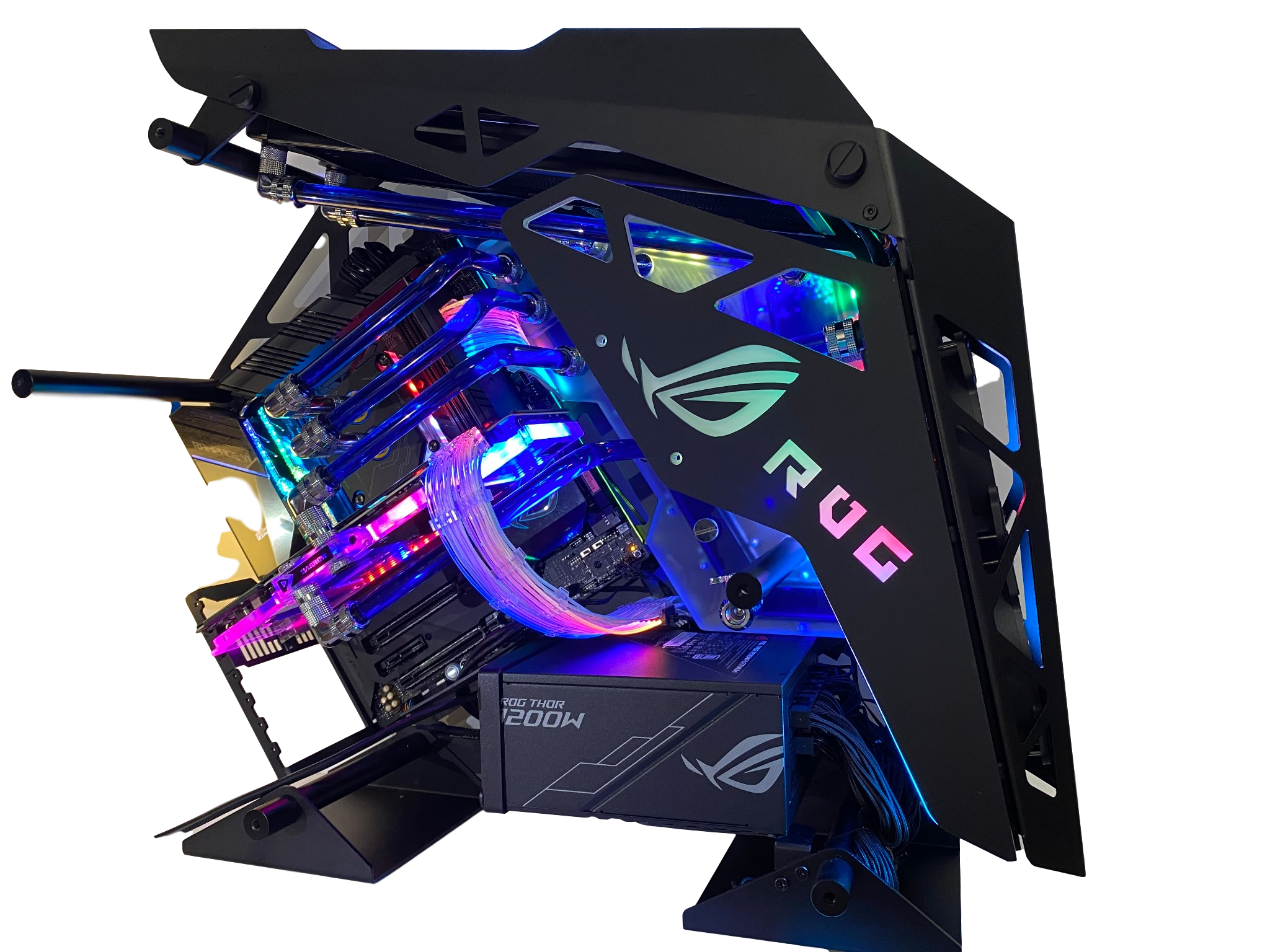 rog全家桶12900krtx30903080ti显卡高配游戏水冷主机组装电脑