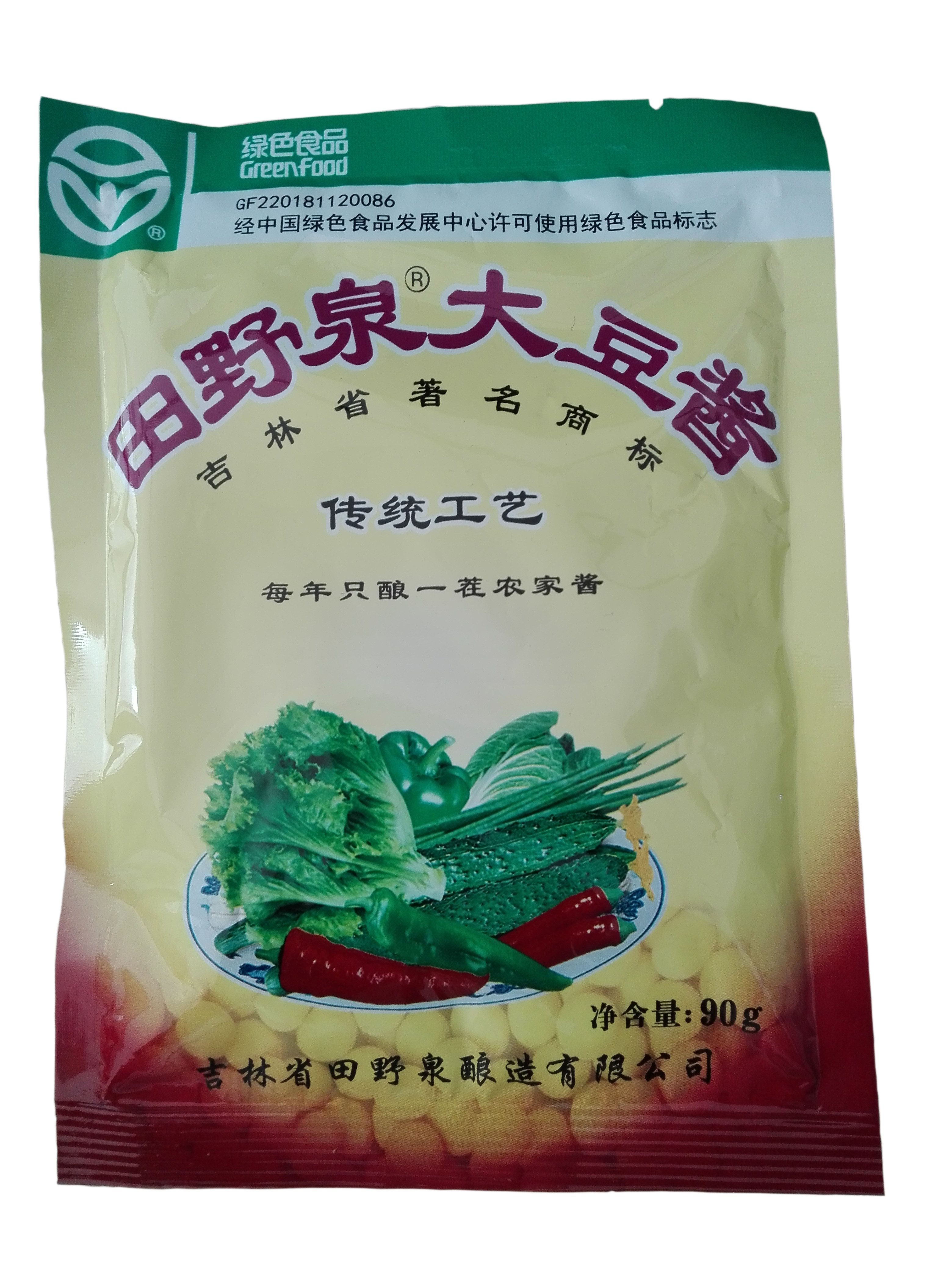 田野泉大酱90g*60袋吉林特产大豆酱东北大酱豆瓣酱农家风味 整箱