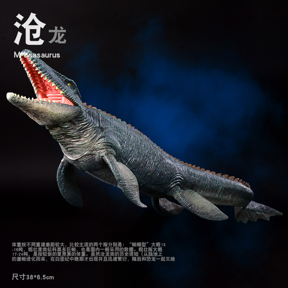 模型恐龙玩具沧龙海洋生物苍龙克柔龙巨齿仿真