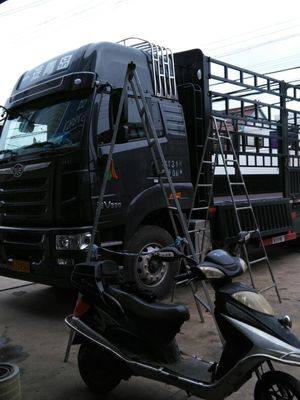 解放不锈钢踩踏车顶货车行李架收藏篷布棚架顶棚车顶架