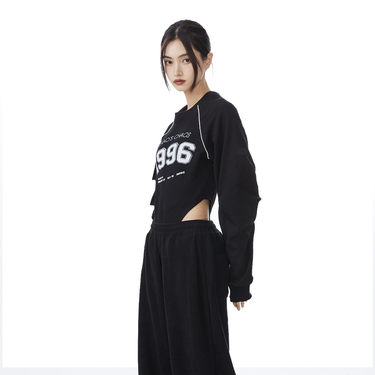 gingermichaoschaos秋冬原创小众复古y2k紧身性感卫衣