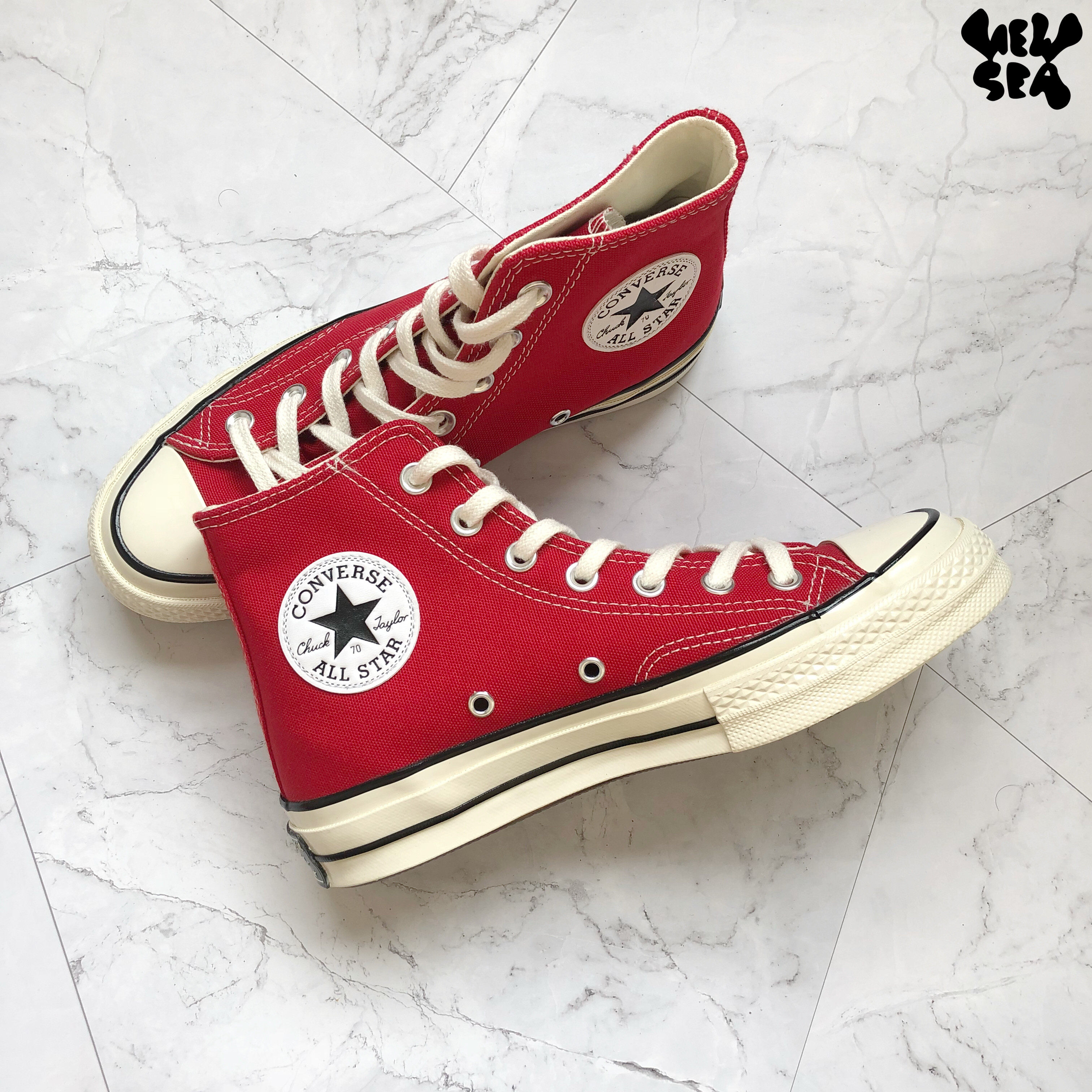 converse匡威1970s三星星标红色高帮低帮帆布鞋红高帆布鞋