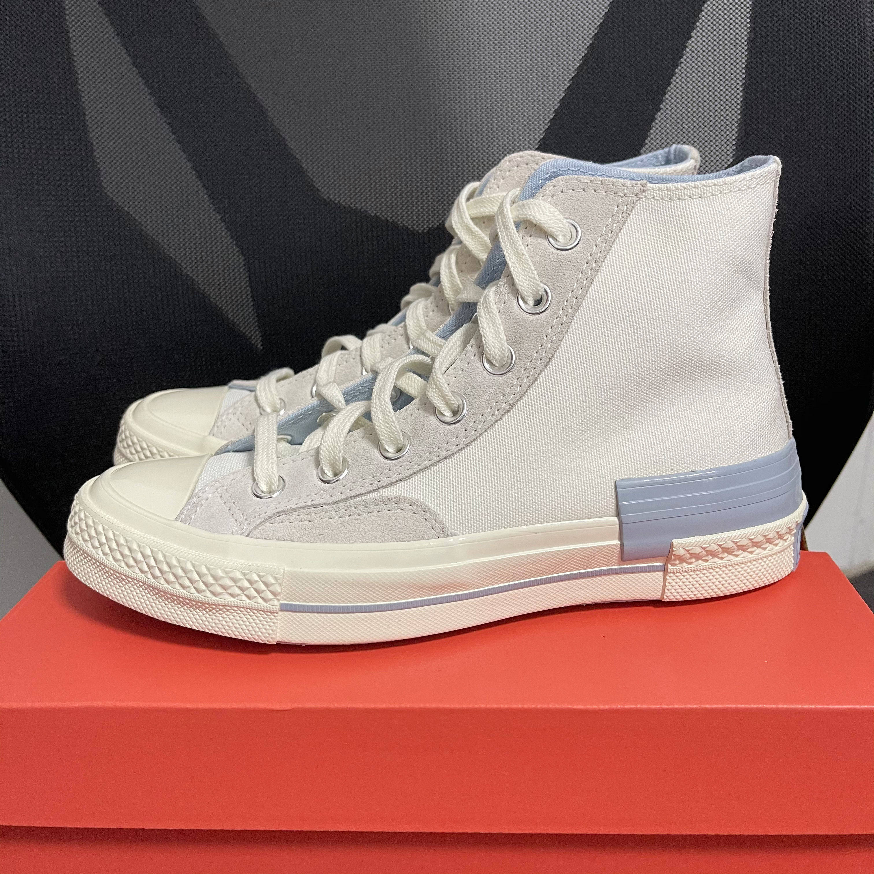 converse匡威1970s白蓝淡拼接解构高帮帆布鞋173100c173101c帆布鞋