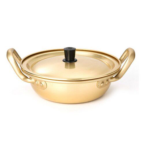 韩国吃播mizzang同款黄铝火锅多功能打边通用大号火锅