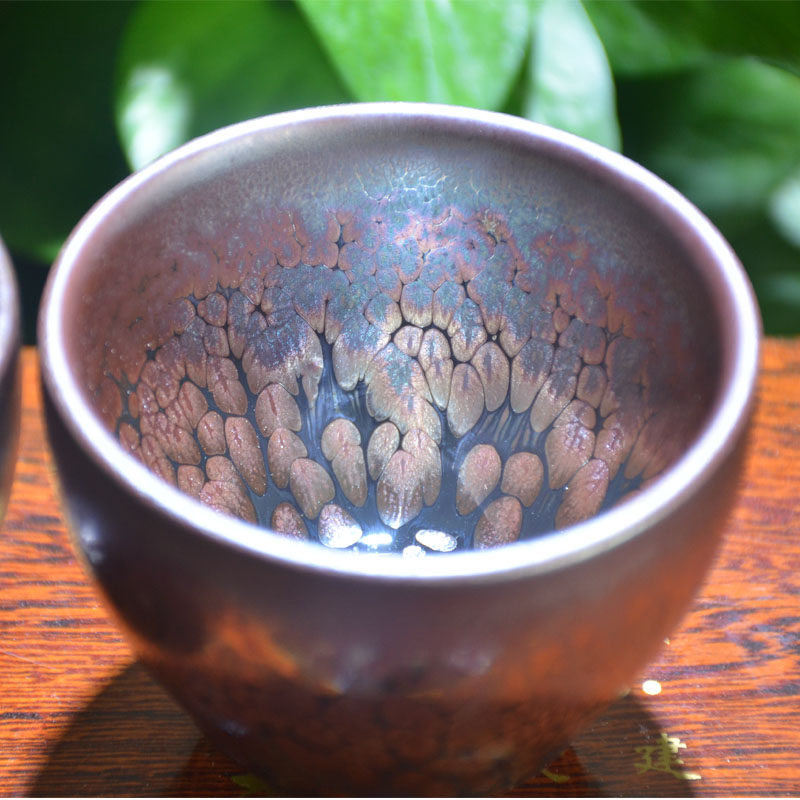 建盏套装主人杯铁胎俞章洪纯手工对杯建窑原矿正品鹅蛋杯建盏茶杯