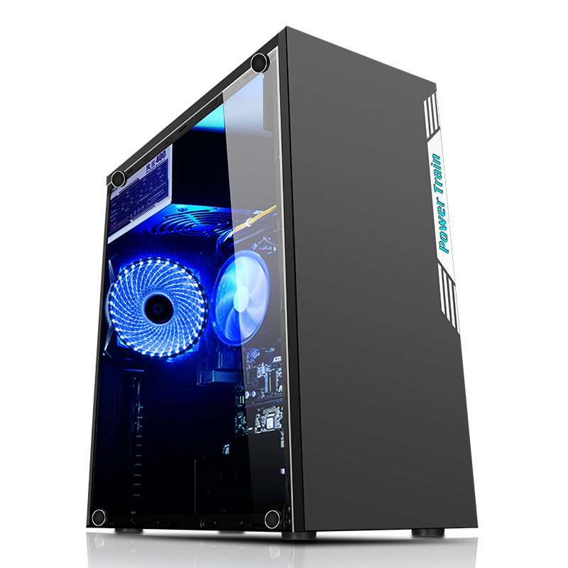 动力火车powertrain小新新款rgb炫酷游戏水冷钢化机箱