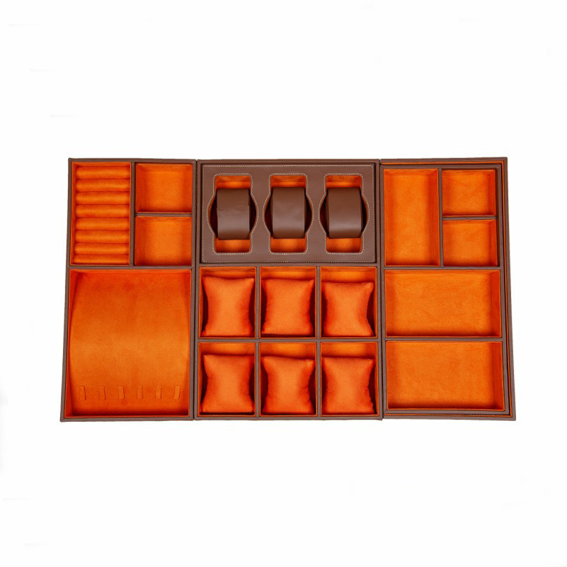 格子抽屉首饰盒多宝格收纳衣柜内分分隔绒布皮革柜内裤架