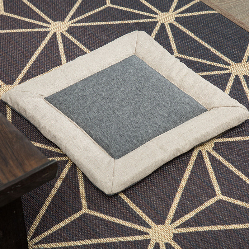 坐垫简约日式棉麻椅垫办公室透气软垫垫子学生椅垫