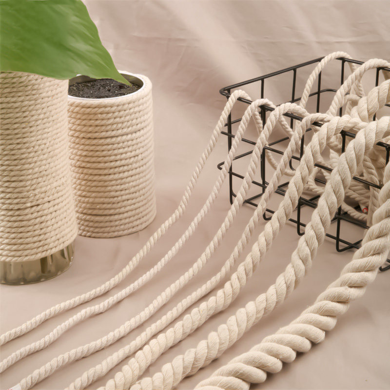 三爱 三股棉绳diy手工编织麻花装饰绳捆绑绳粗绳子束口绳绳麻棉麻