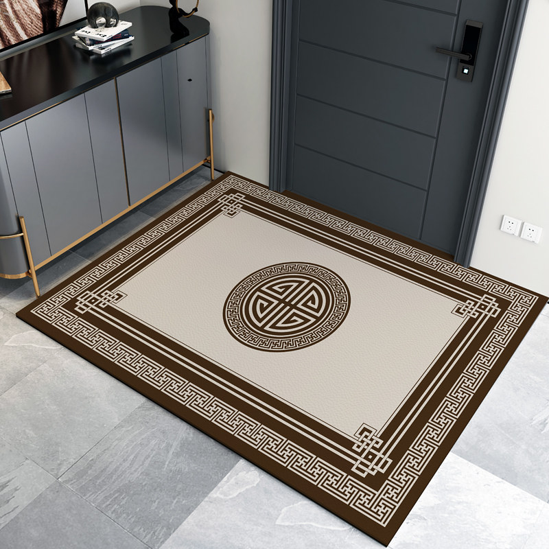 pvc脚垫入户门新中式地垫防水可擦进门门口地垫