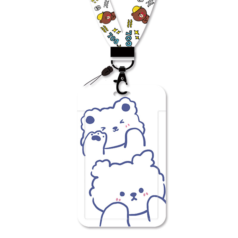 ins简约卡通小熊公交卡卡可爱少女女学生校园卡套