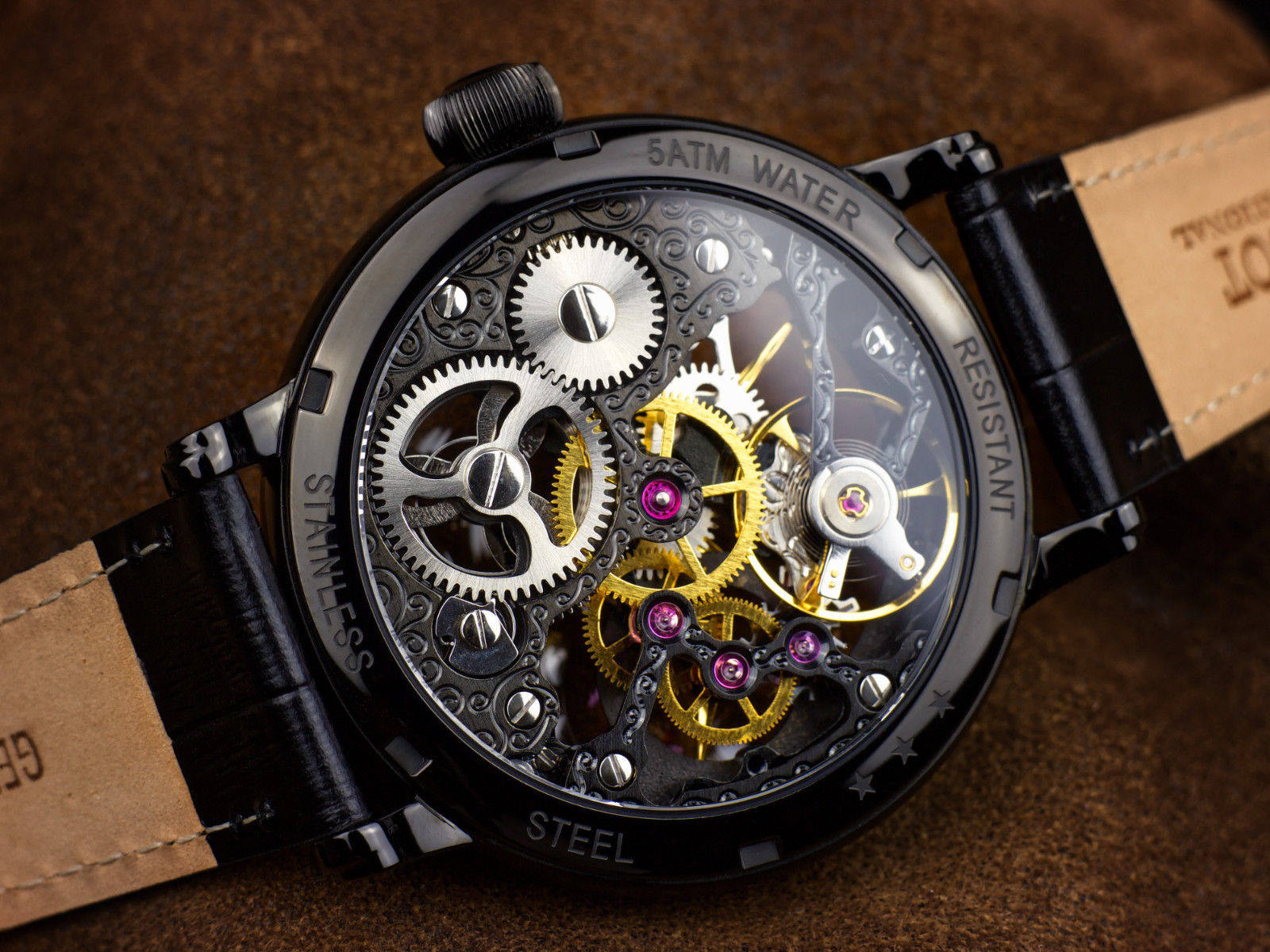 俄罗斯poljot国际镂空透底手动机械尼古拉沙皇二世欧美腕表