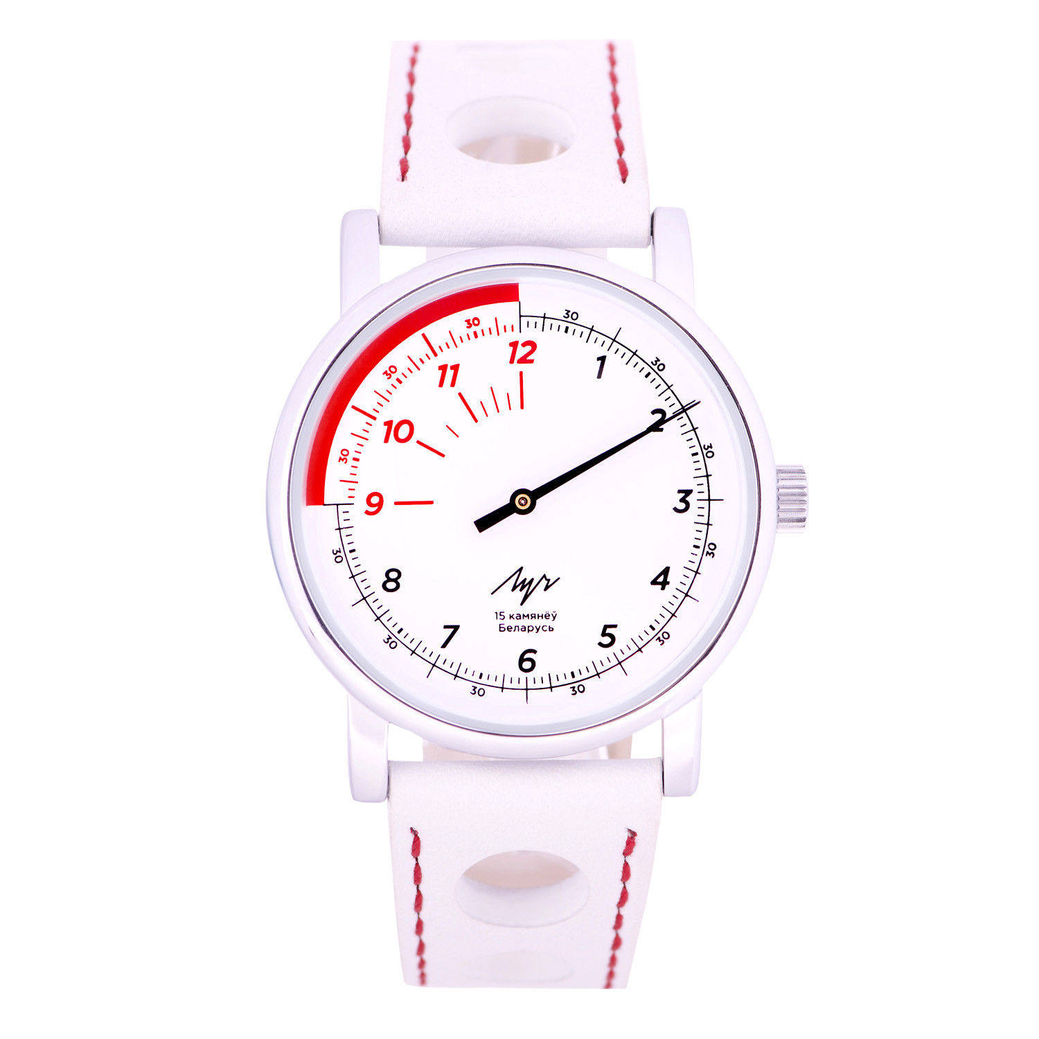 单表针机械风格迈速男表休闲手表机械手手动卢曲欧美腕表