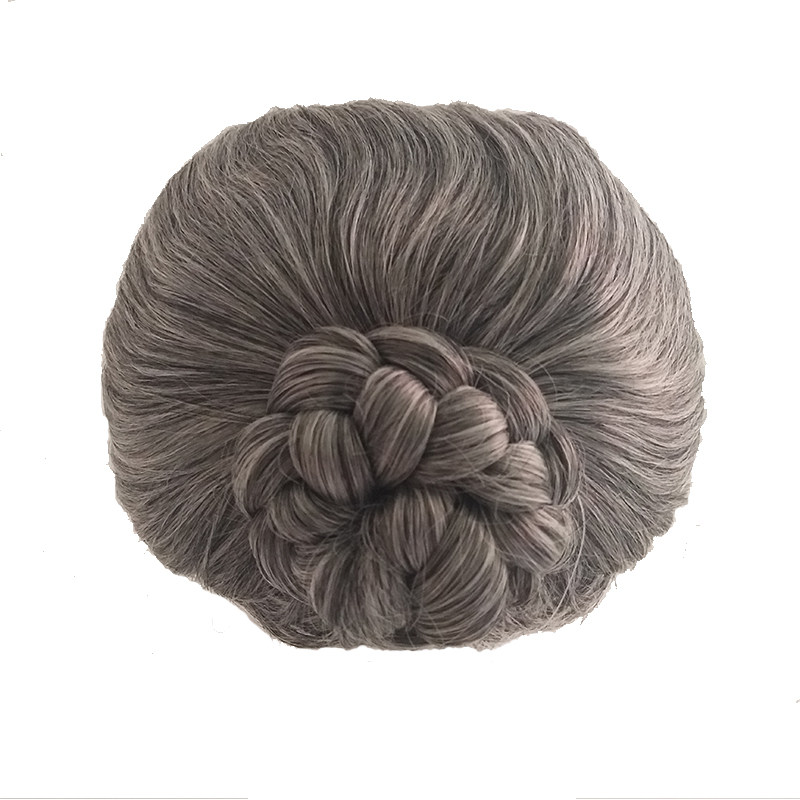 假发老奶奶太太演出头套盘头奶奶花白短发中老年人日常整顶假发