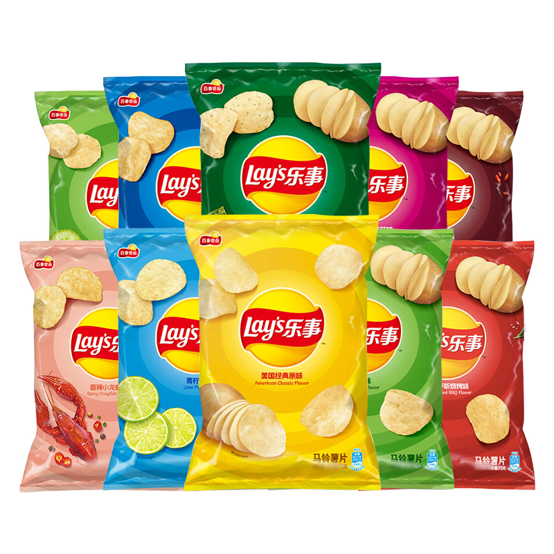 乐事薯片70克大包整箱混合原味零食大礼包儿童节膨化食品