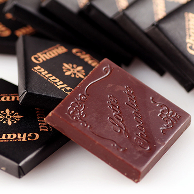 lotte乐天ghana加纳纯黑巧克力糖果90g 韩国进口巧克力 韩国食品