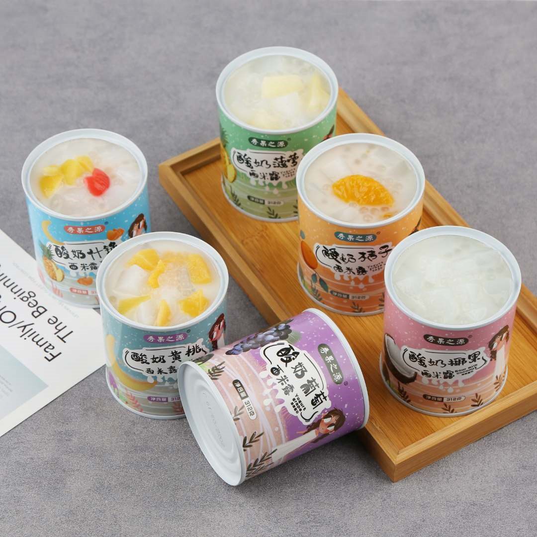酸奶水果罐头312gx6罐头西米水果之源秀果口味六种猫全价湿粮