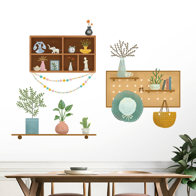 创意家居背景背景墙墙壁装饰贴纸卧室房间温馨贴画墙贴