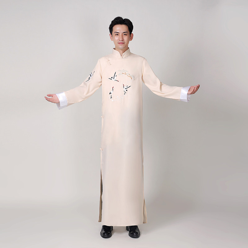 相声大褂男式中国国风中式德云华服秋冬长袖民族服装