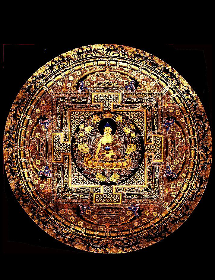 法国dmc十字绣套件印花佛堂释迦牟尼佛坛城曼荼罗十字绣套件