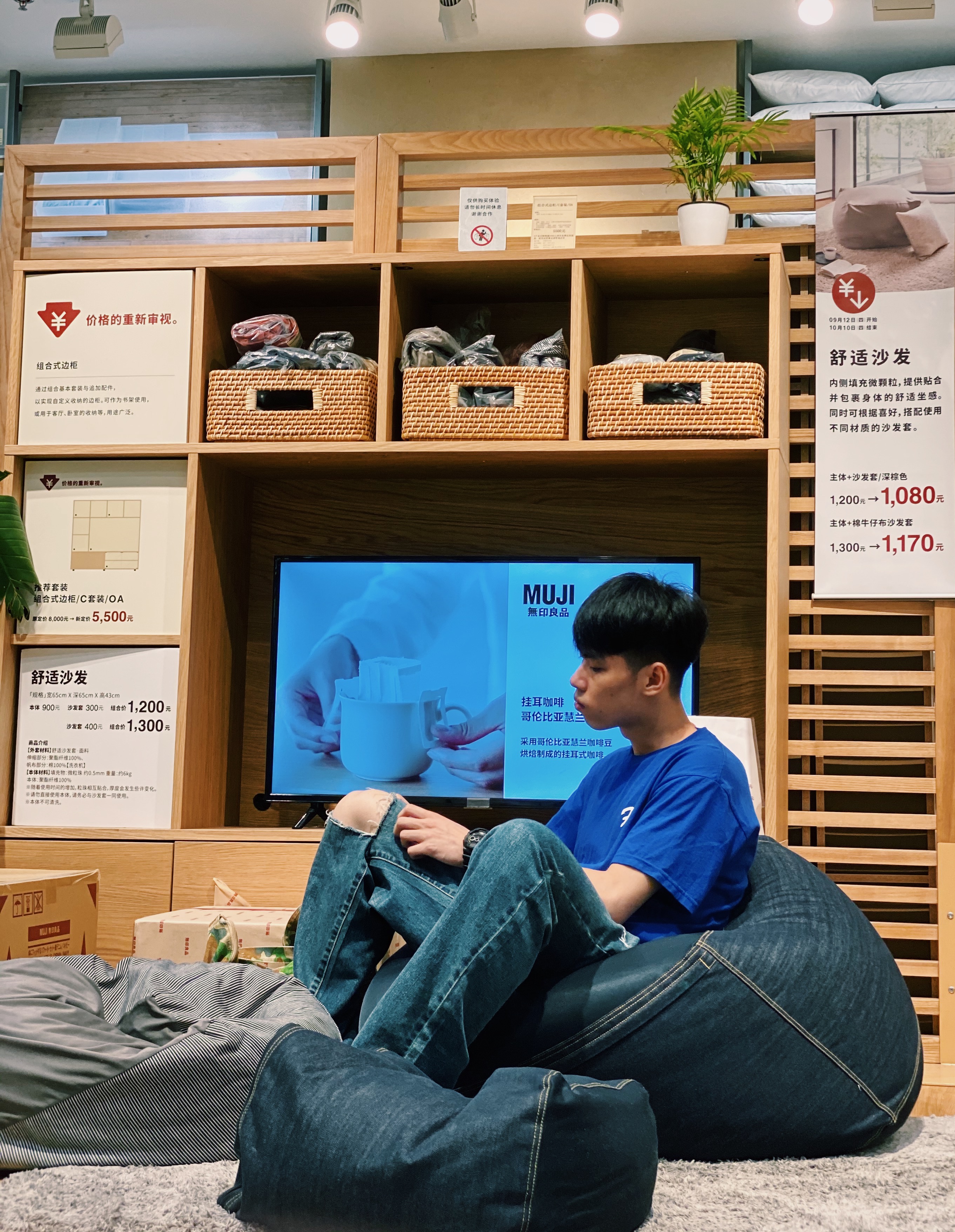 福乐小哥flxg限量宽松破洞牛仔裤洗水做旧289条牛仔裤