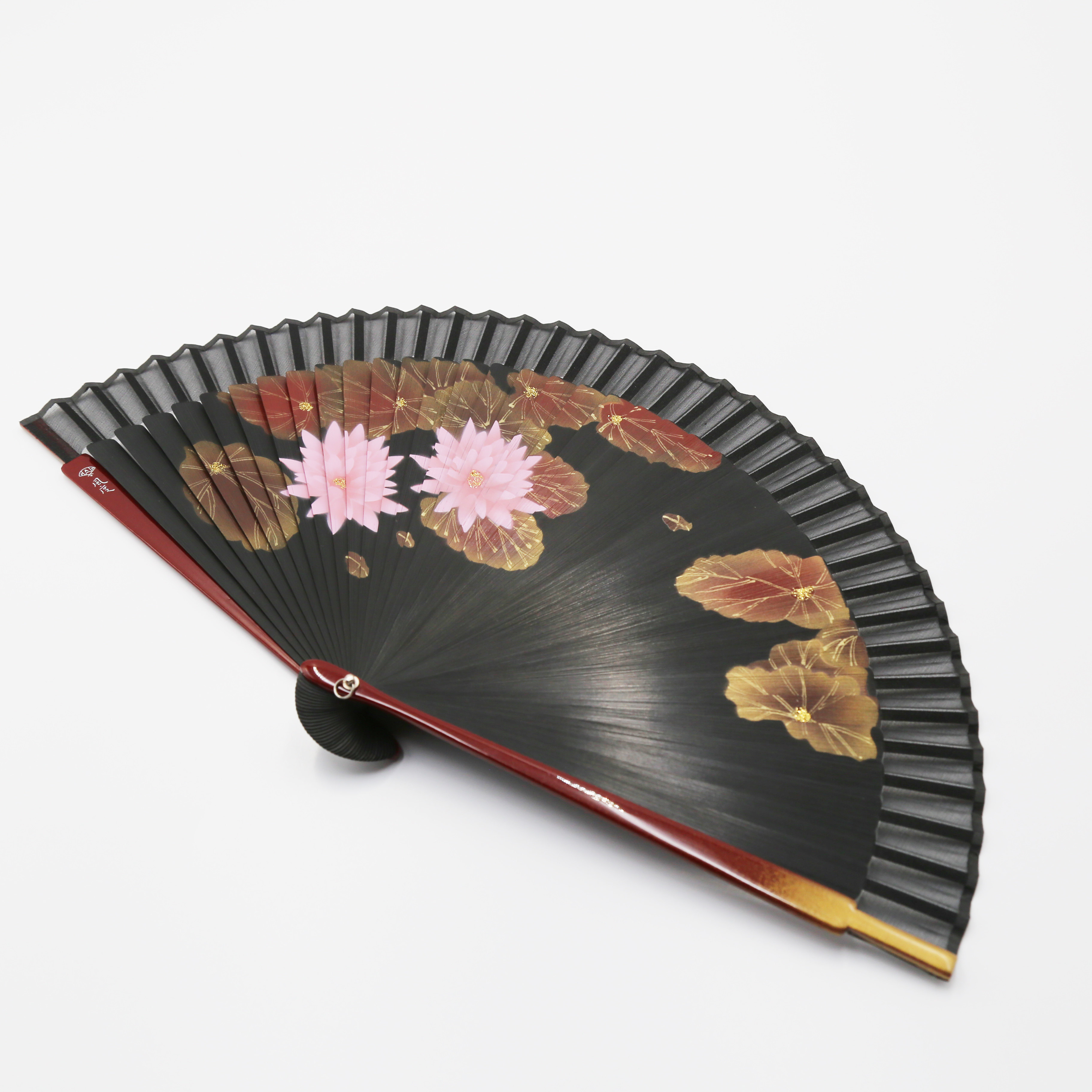 设计fan风度中国国风扇子手绘莲花迪丽热巴扇子